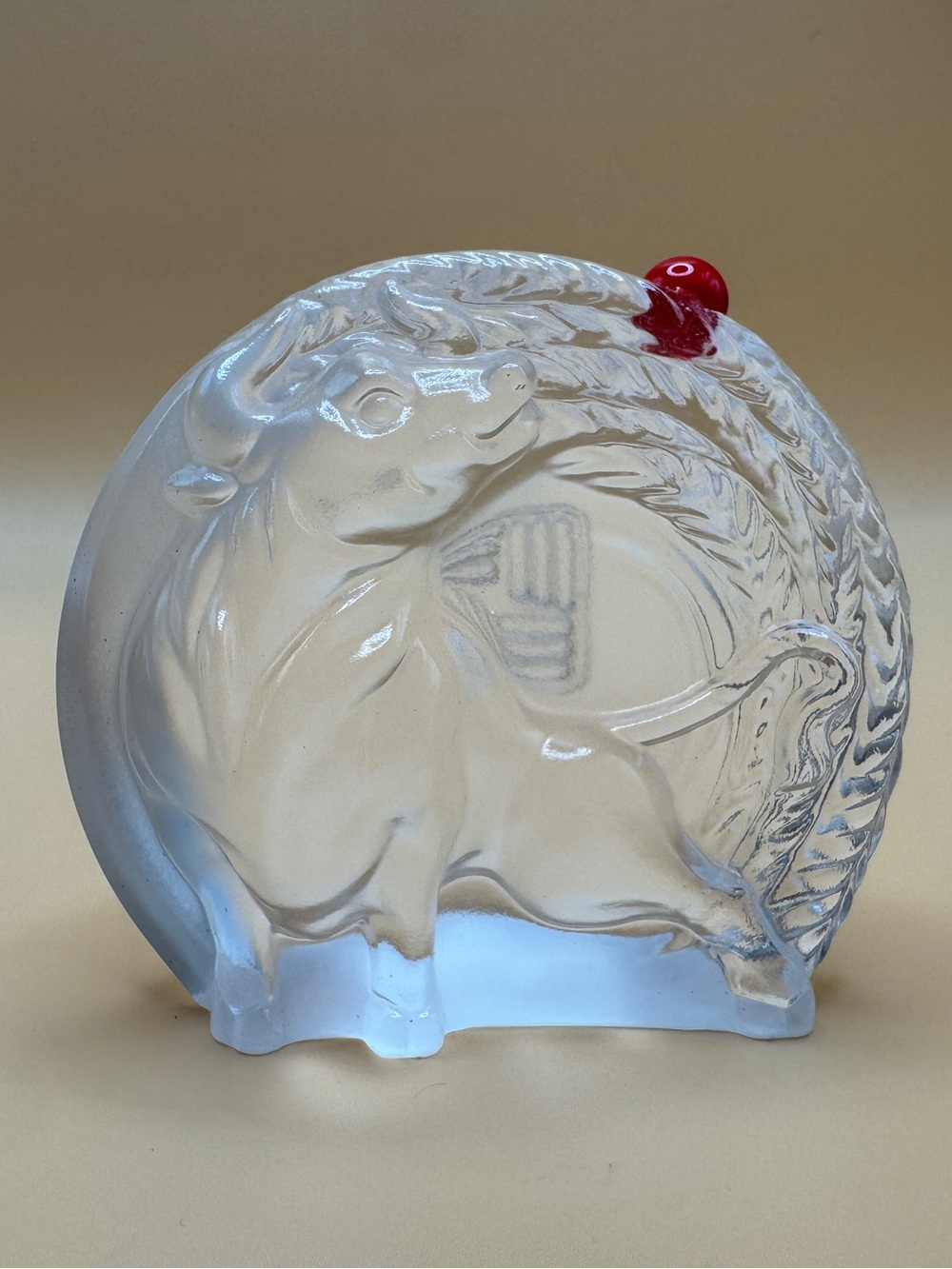 LIULI Zodiac Crystal Figurine Ox Crystal sculpture home gift holiday gift